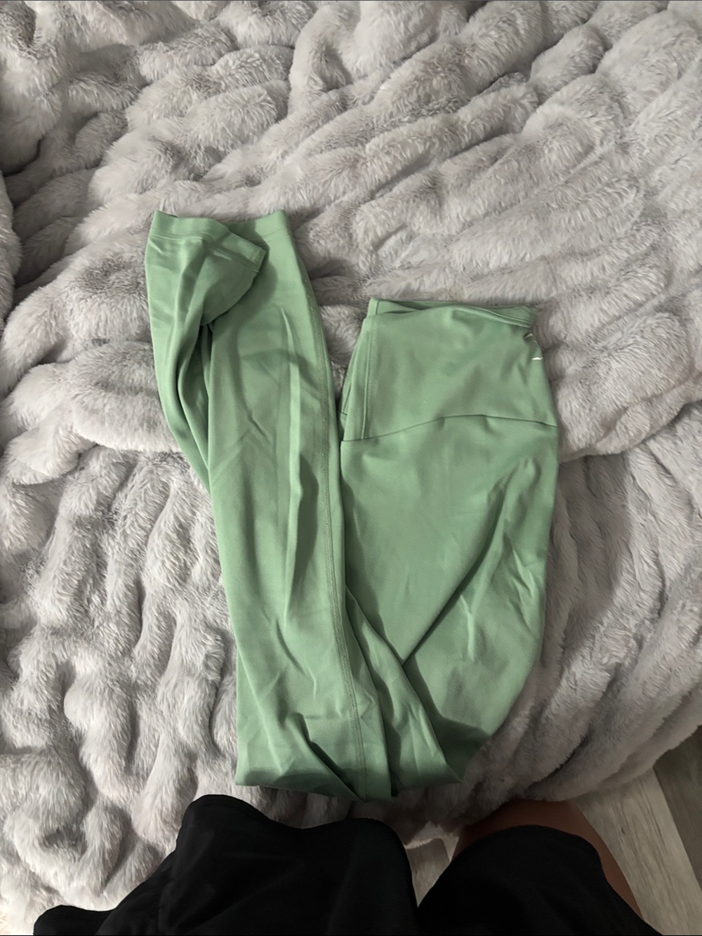 Green gym shark leggings